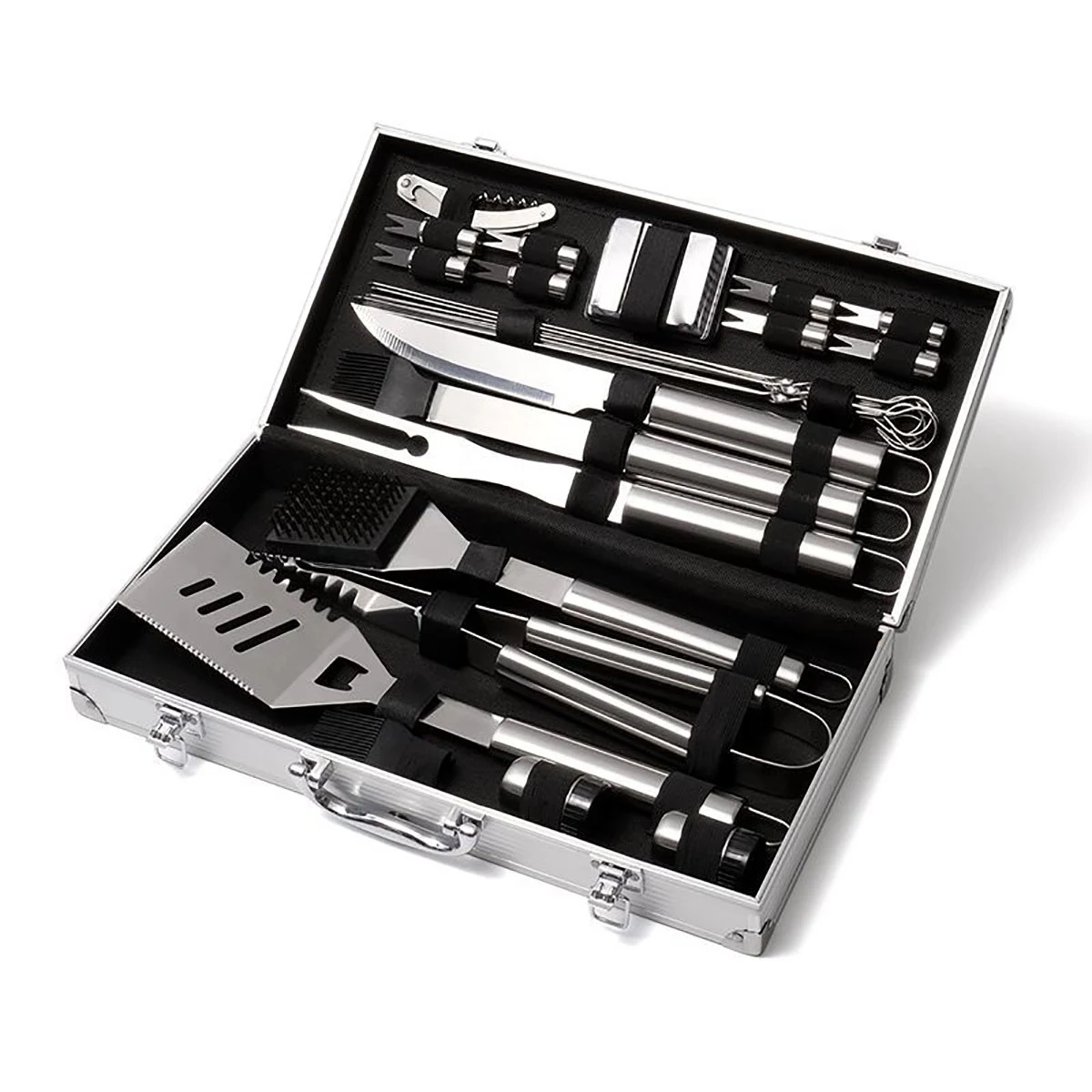 Bbq Stainless Steel Grilling 25 Pcs Set With Case 1