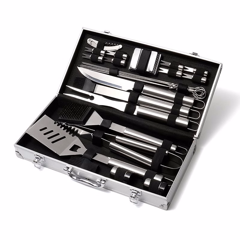 Bbq Stainless Steel Grilling 25 Pcs Set With Case