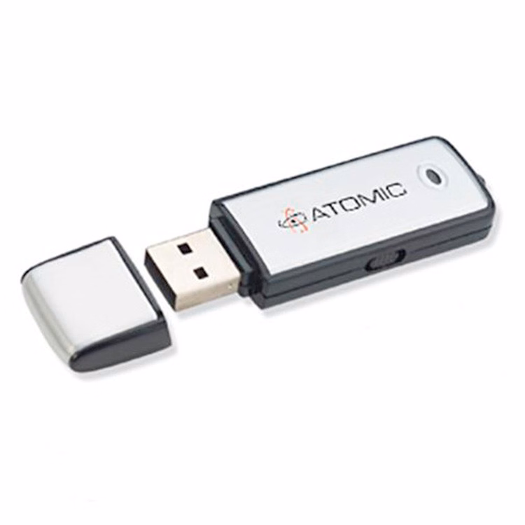 Rec USB flash drive keychain