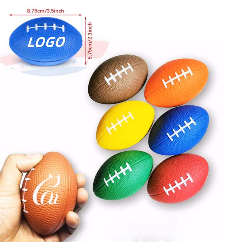 Custom PU Foam Anti Stress Squeeze Rugby Ball