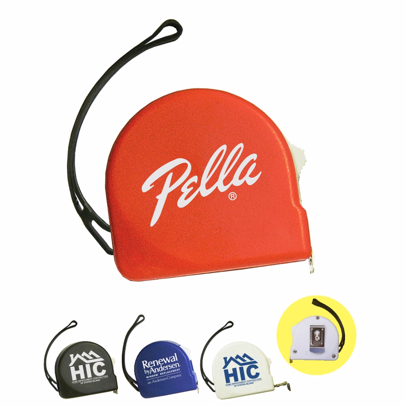 6 ft. - Tape Measure with Belt Clip And Wrist Strap - 1-Color Print