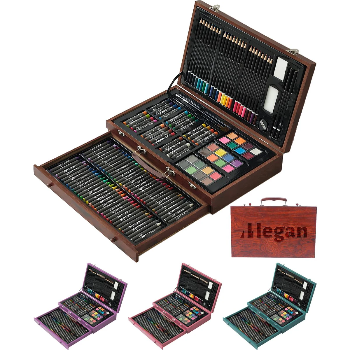 140PCS Art Painting Set w/ Wooden Gift Box 1