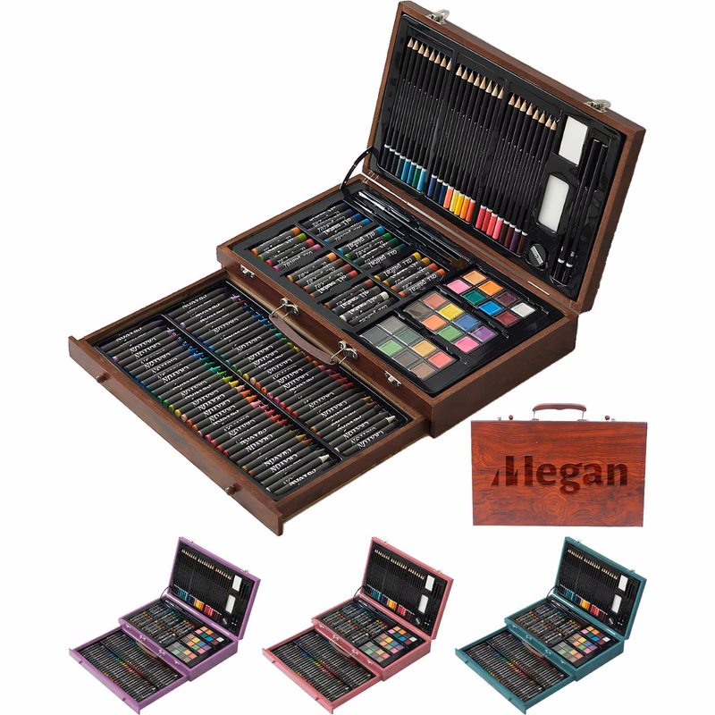 140PCS Art Painting Set w/ Wooden Gift Box