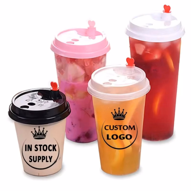 Boba Milk Tea Cups With Lid