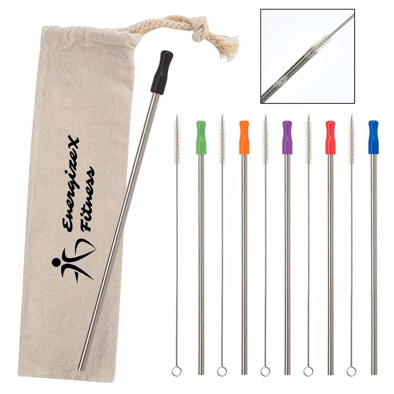 Stainless Straw Kit With Cotton Pouch