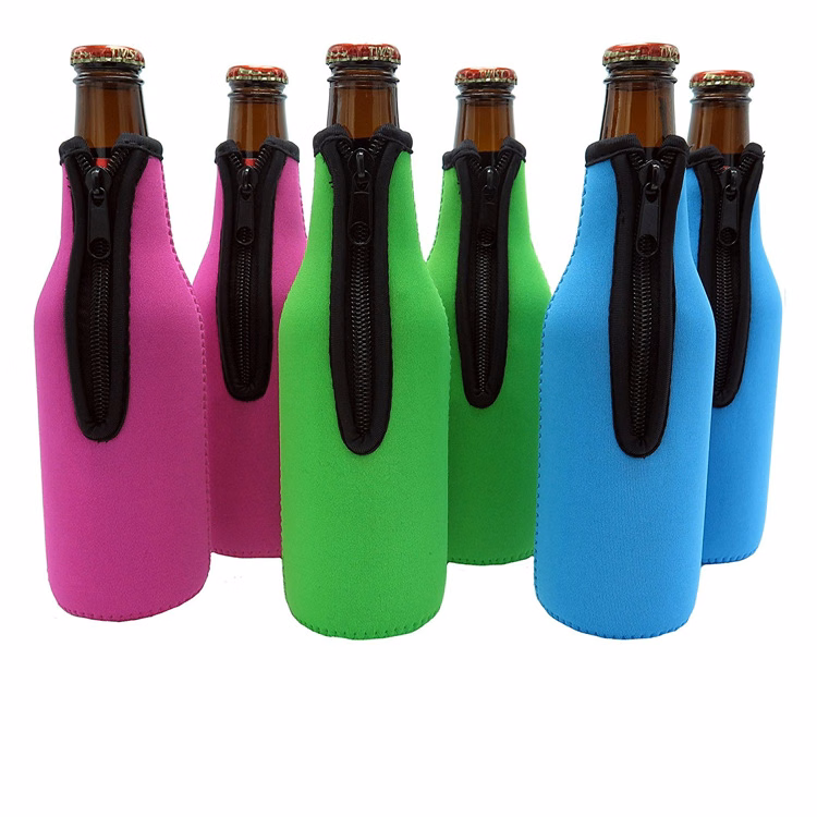 Neoprene Zippered Bottle Sleeve