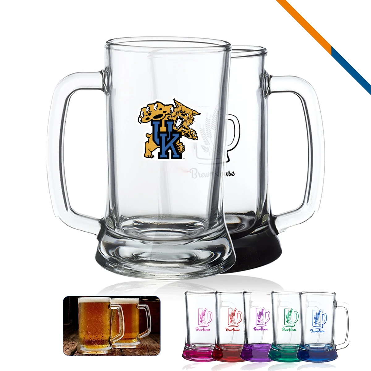 Tagtic Glass Beer Tankards - 16.25 OZ. 1