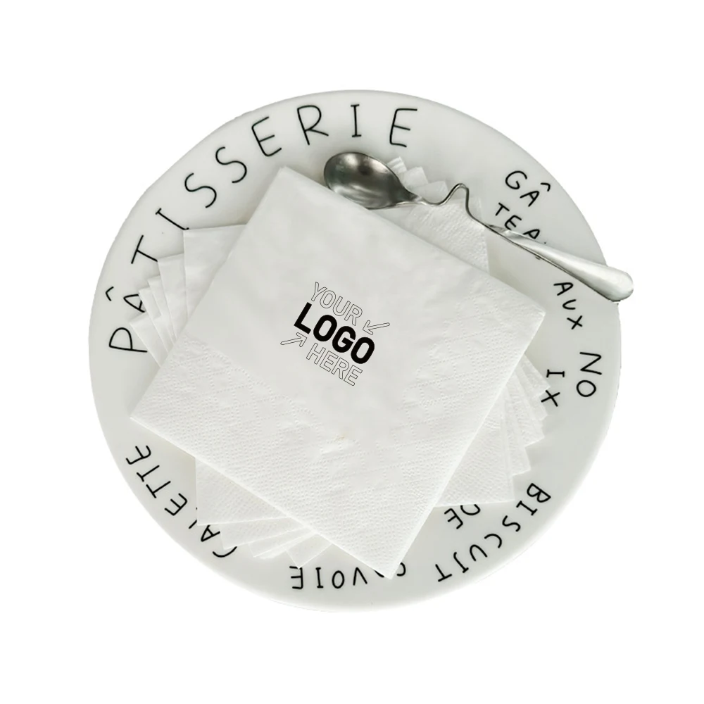 White Beverage Napkins 1