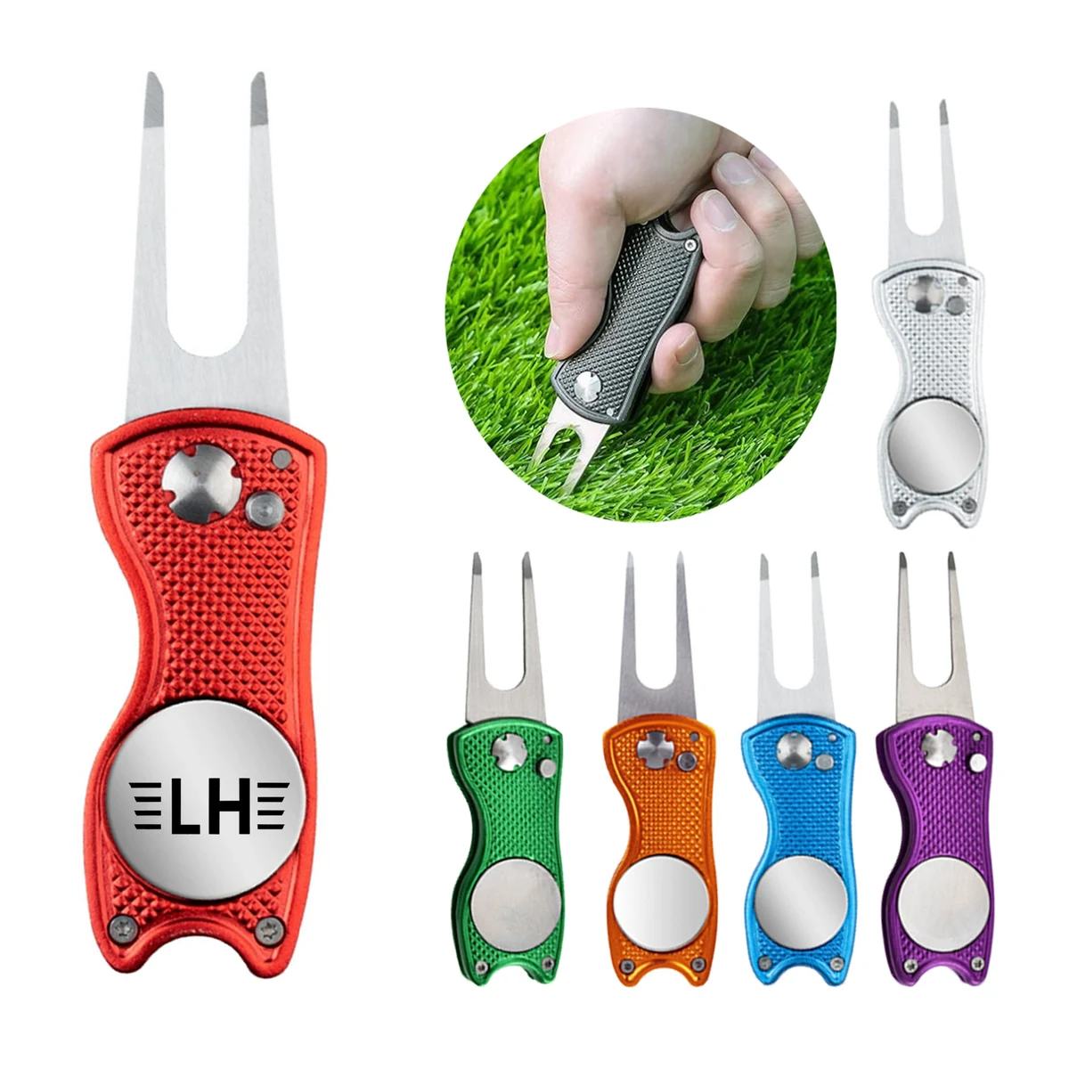 Aluminum Alloy Golf Putting Green Repair Tool 1