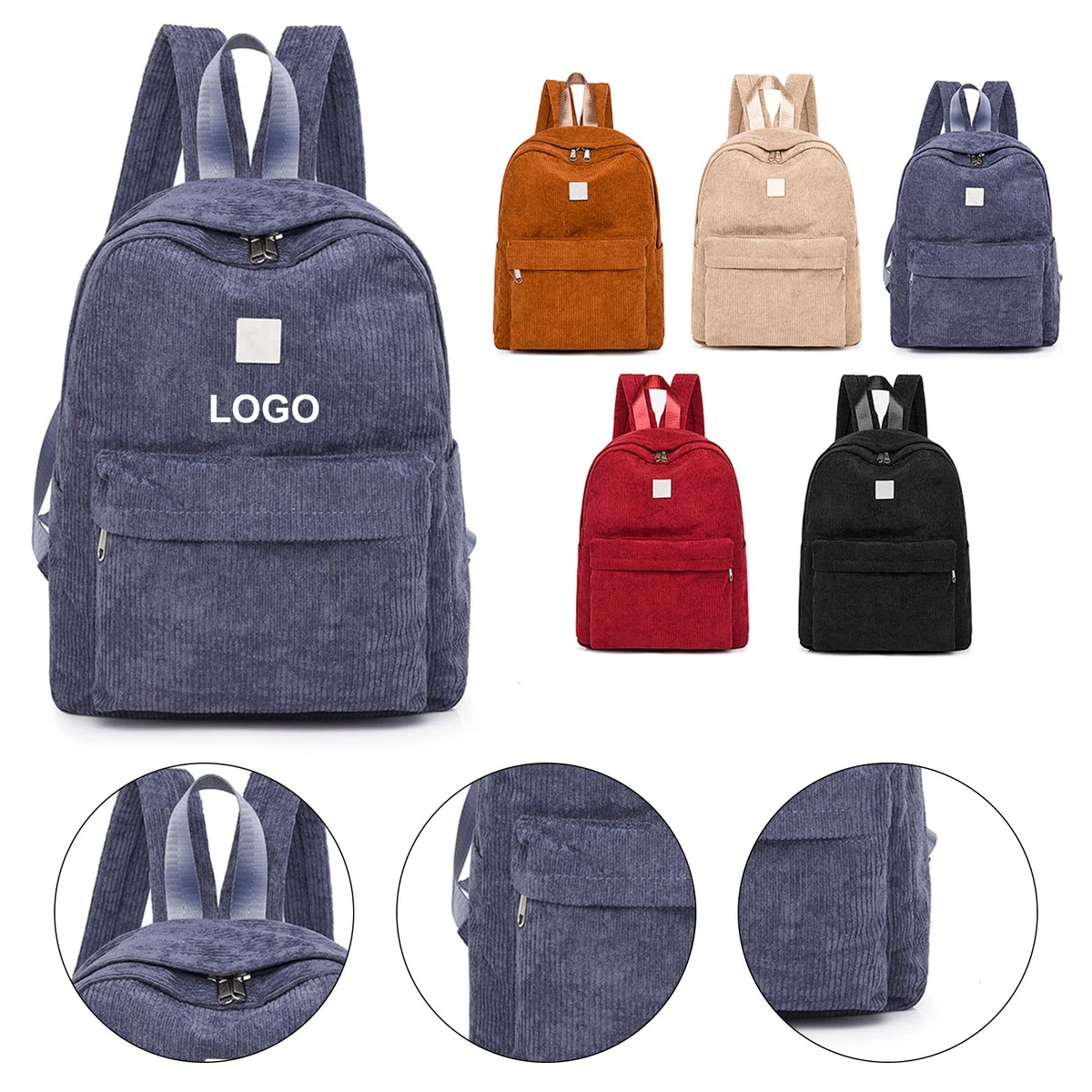 Casual Corduroy Backpack 1