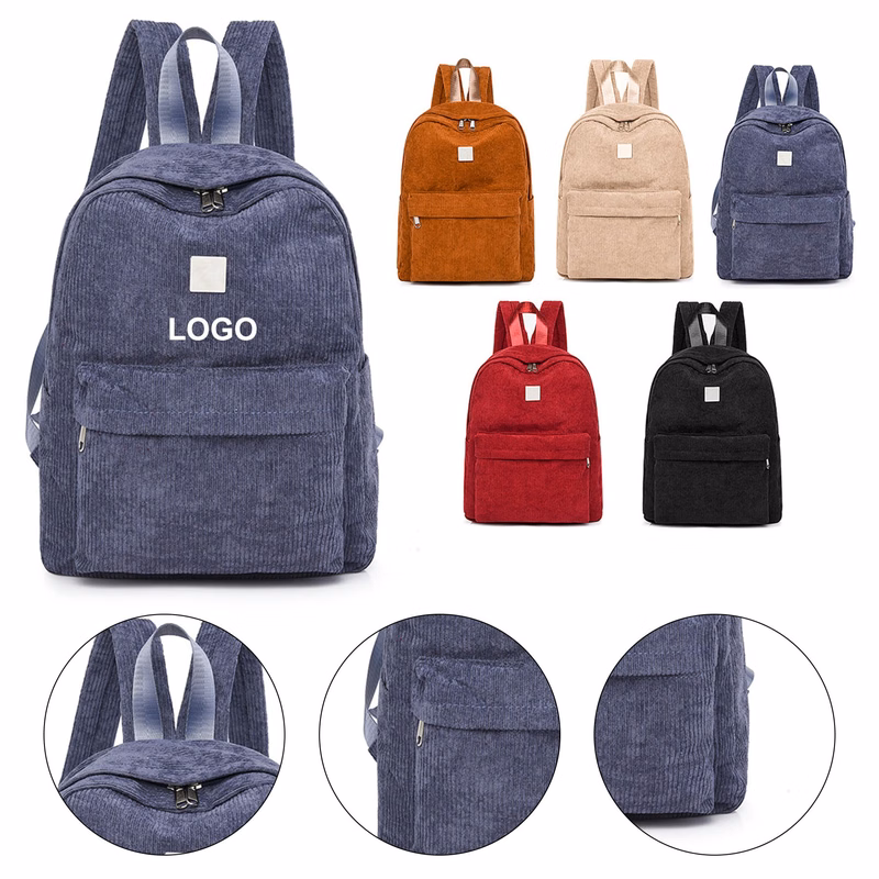 Casual Corduroy Backpack