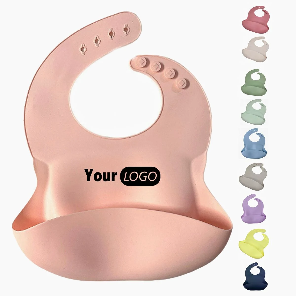 Soft Adjustable Silicone Baby Bib 1