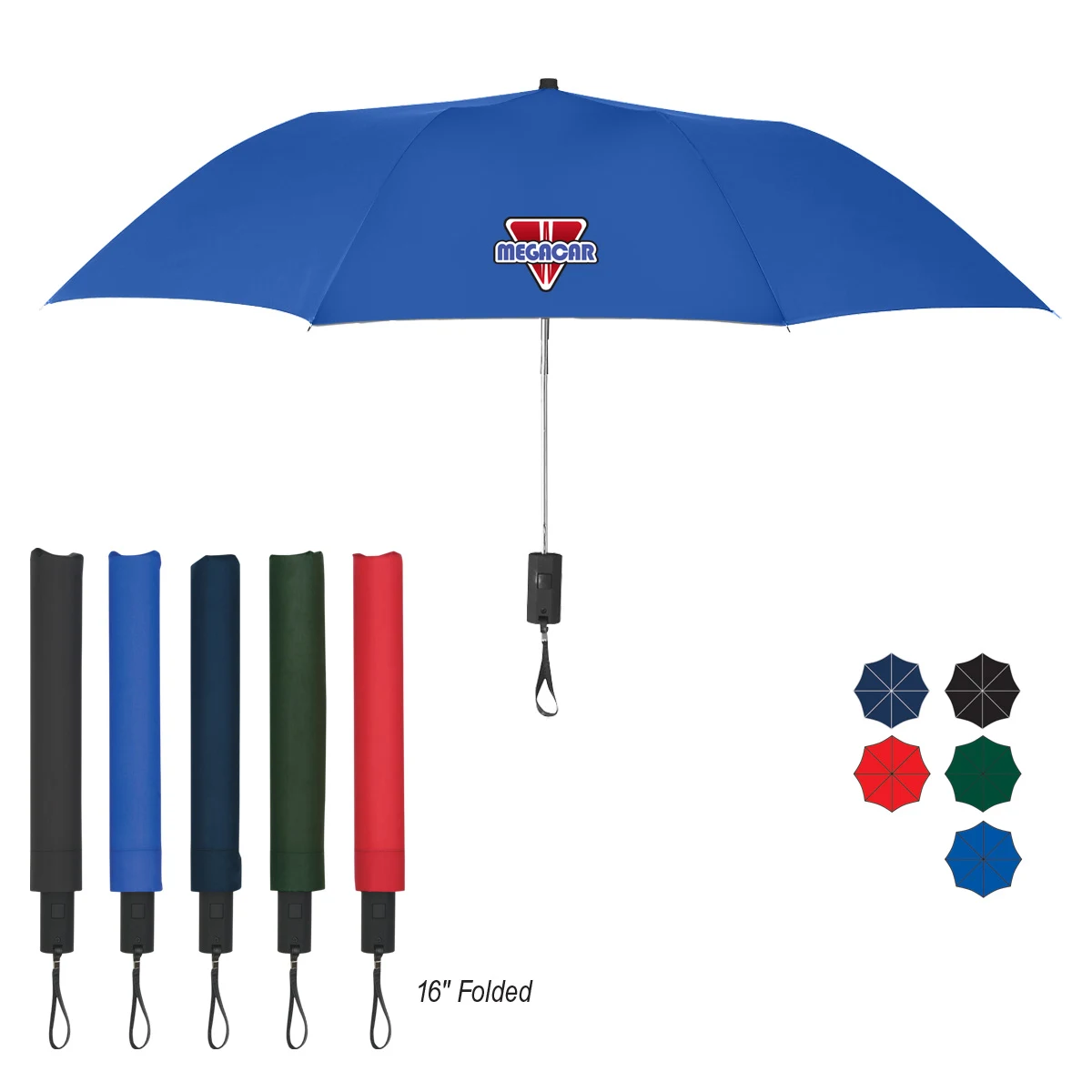 44" Arc Automatic Open Telescopic Folding Umbrella 1