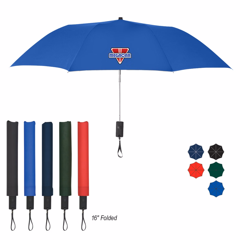 44" Arc Automatic Open Telescopic Folding Umbrella