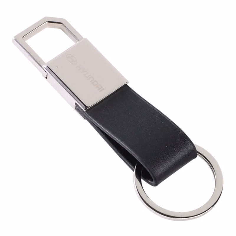 Sturdy Ring Leather Keychain