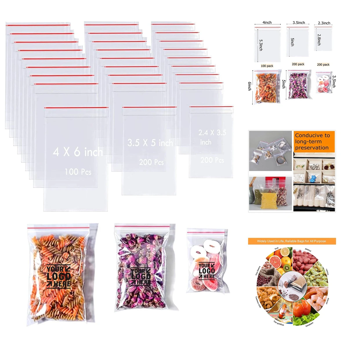 2.3 x 3.5 Inch Poly Zipper Bag 1