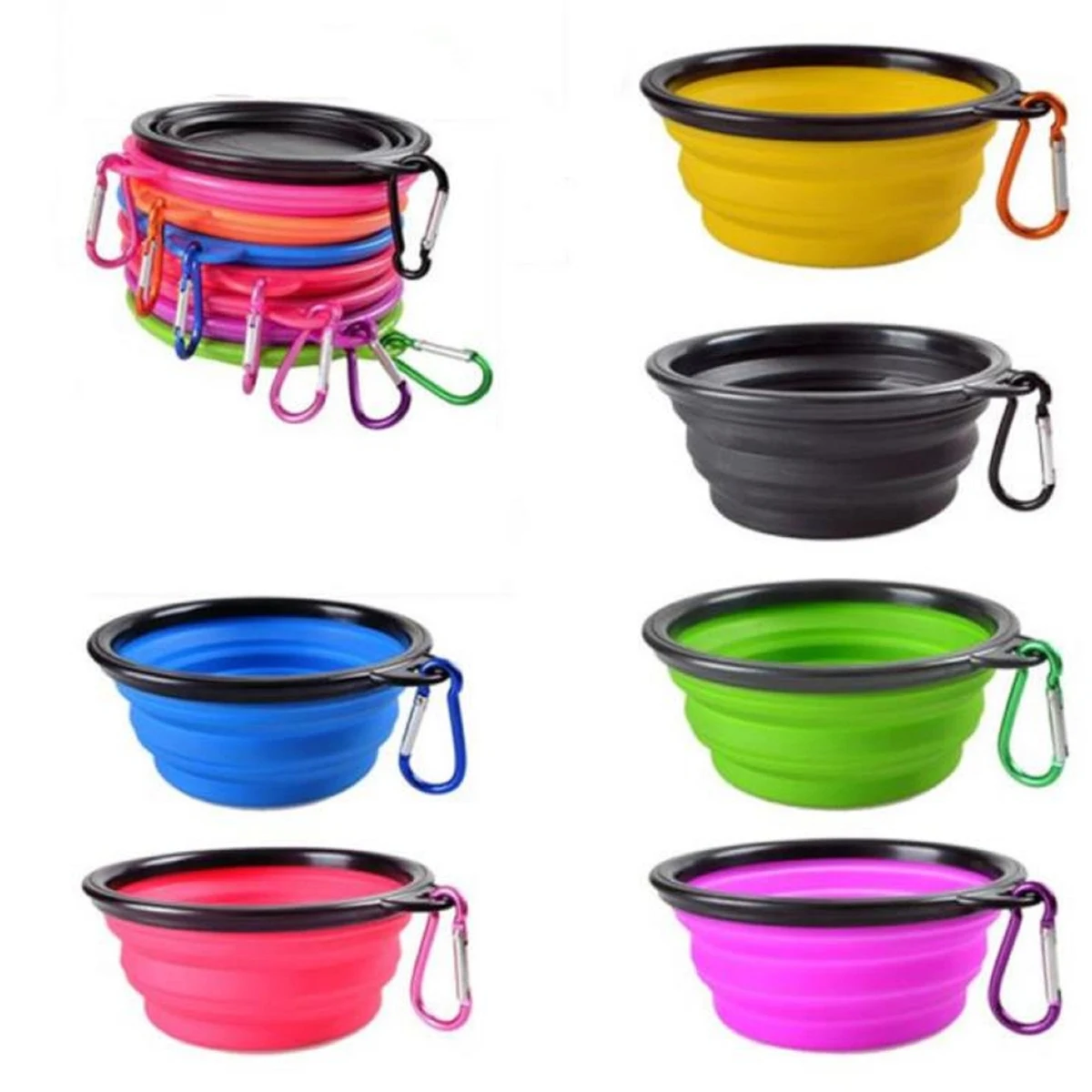 Collapsible Silicone Travel Dog Bowl 1