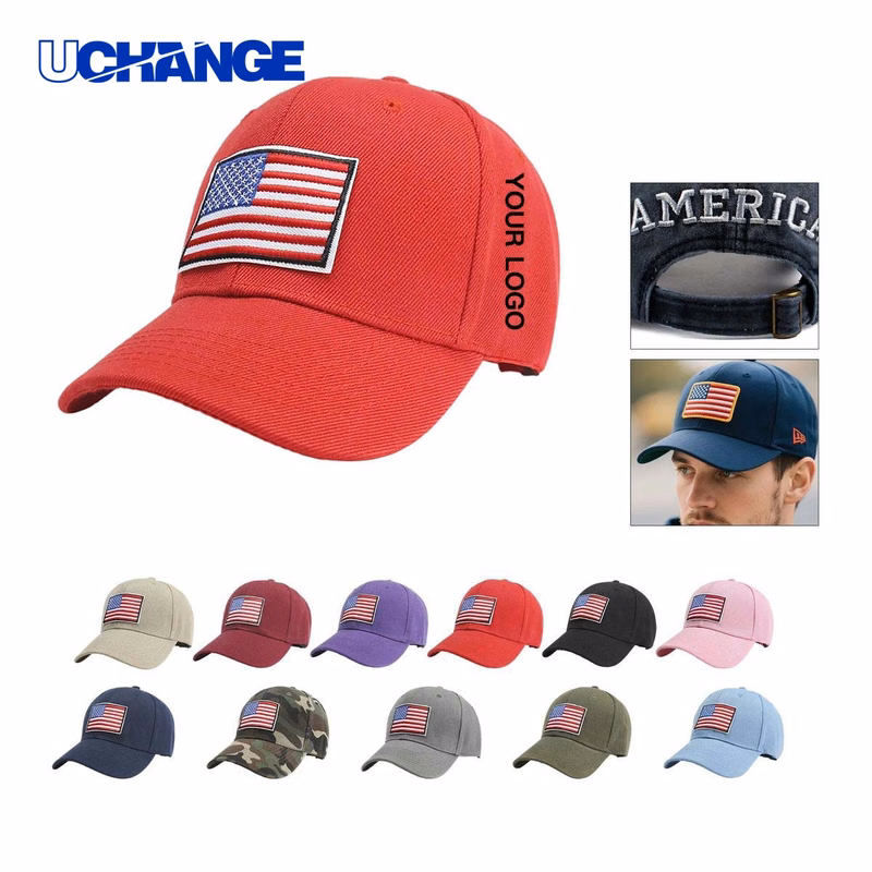 Moisture Wicking American Flag Baseball Cap for Outdoor Use