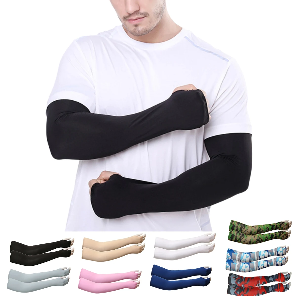 Premium Elastic UV Protection Cooling Arm Sleeves 1