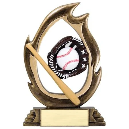 7 1/4" Tall Baseball Flame Series Award 1