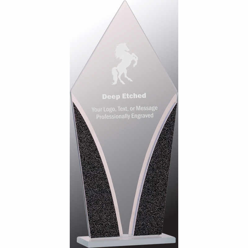 10 1/2" Diamond Designer Glass Award