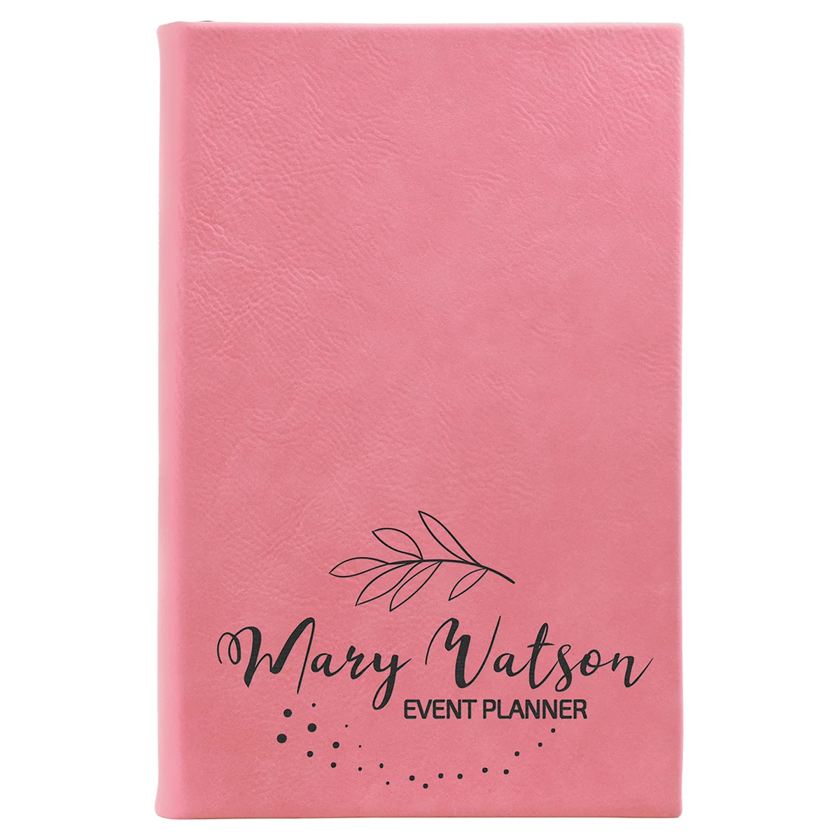 5 1/4" x 8 1/4" Pink Leatherette Sketch Book-Unlined Paper 1