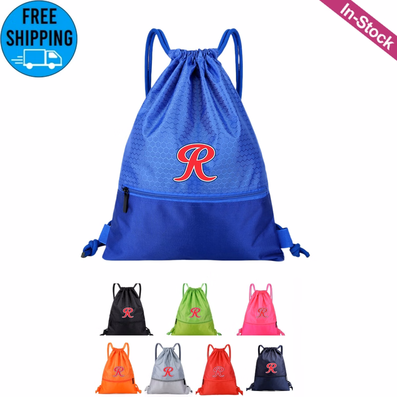 Small Drawstring Backpack Bag with Zipper Pocket