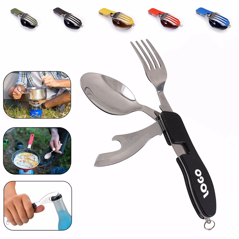 4 In 1 Foldable Camping Utensils Set