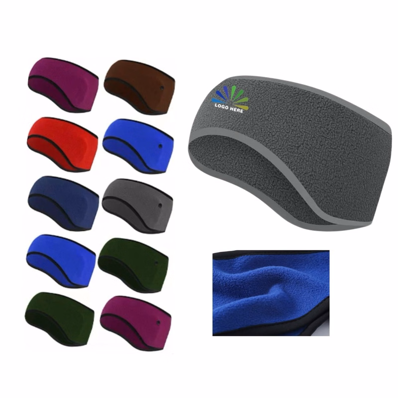 Windproof Warm Fleece Ear Muffs with Black Border Trim