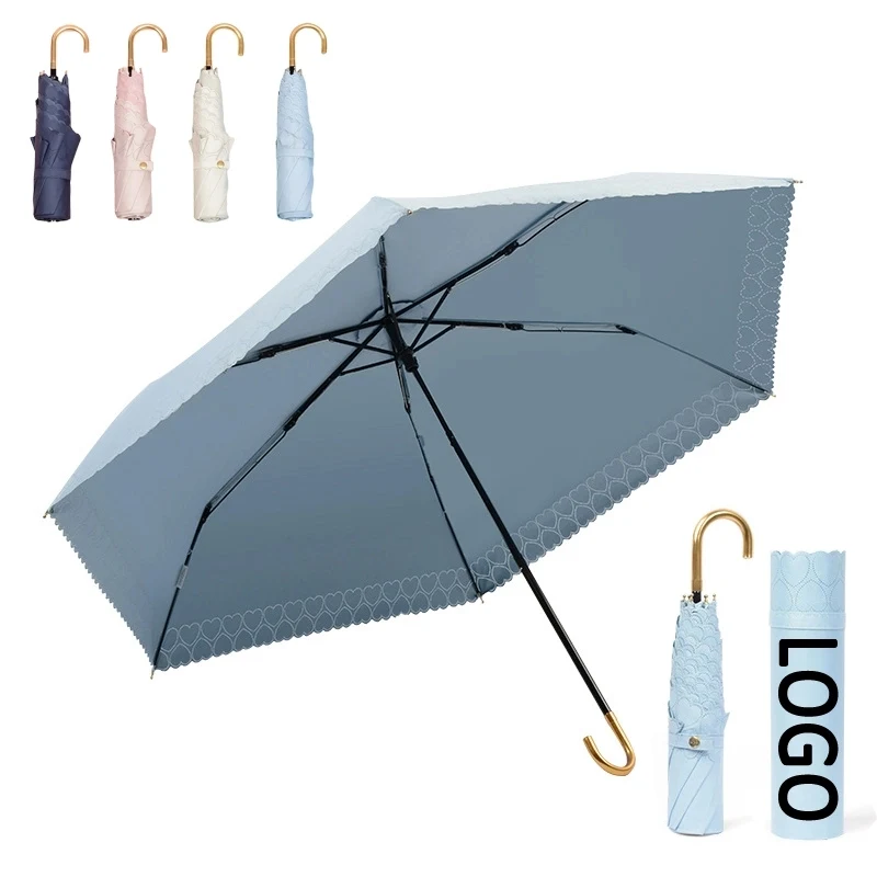 Custom Travel Folding Umbrella for Rain & Sun Protection 1