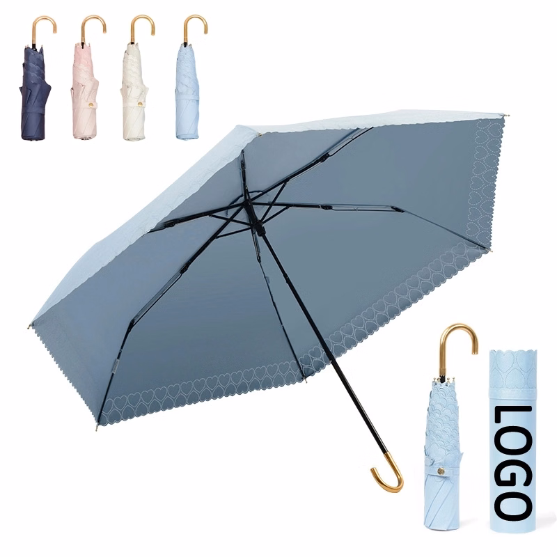Custom Travel Folding Umbrella for Rain & Sun Protection