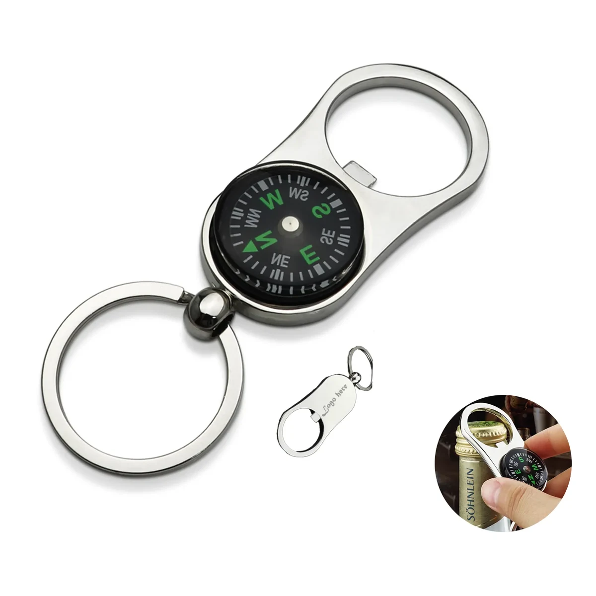 Multi-Tool Keychain with Compass and Bottle Opener 1