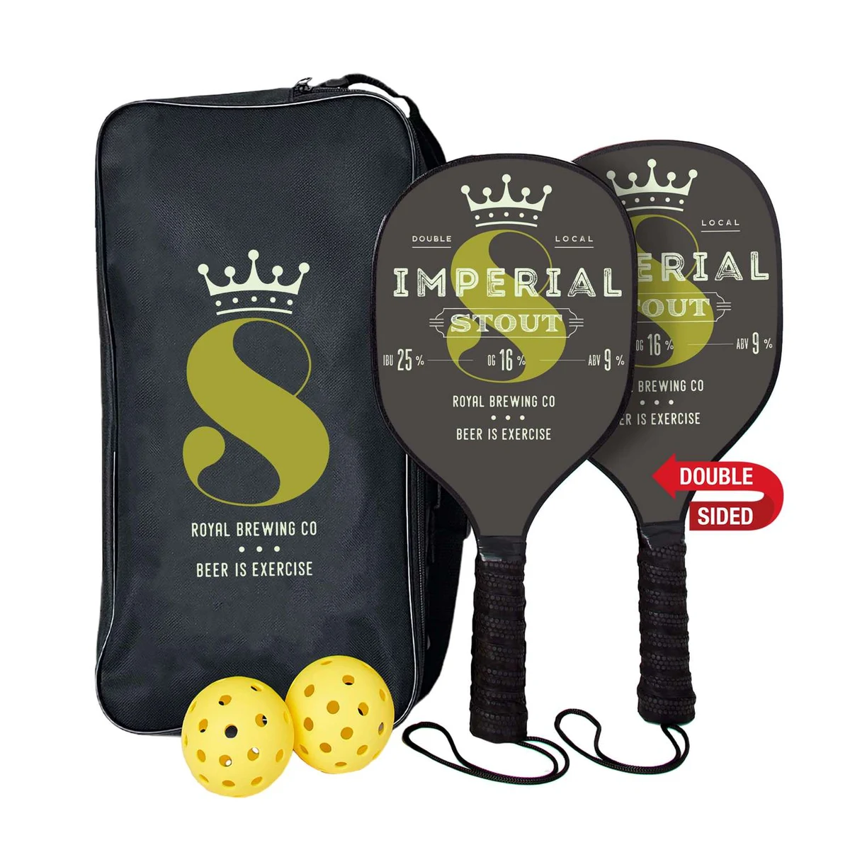 Pickleball Set Plus, Double-Sided Paddles 1