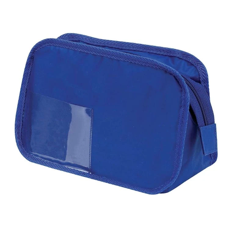 Toiletry Bag w/Clear Window Royal 9.5" 1