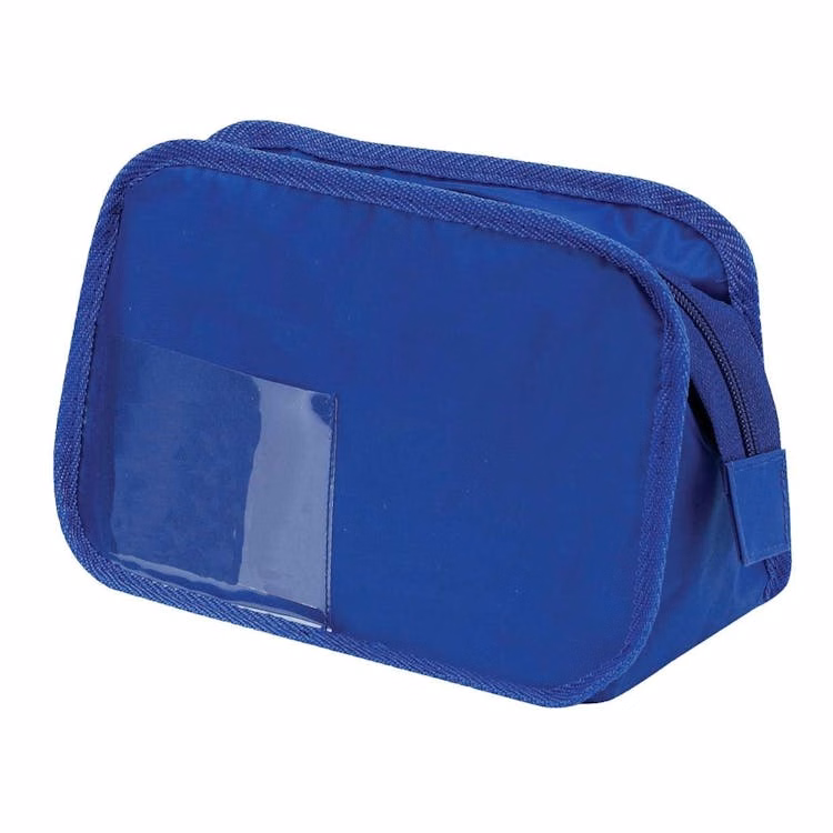 Toiletry Bag w/Clear Window Royal 9.5"