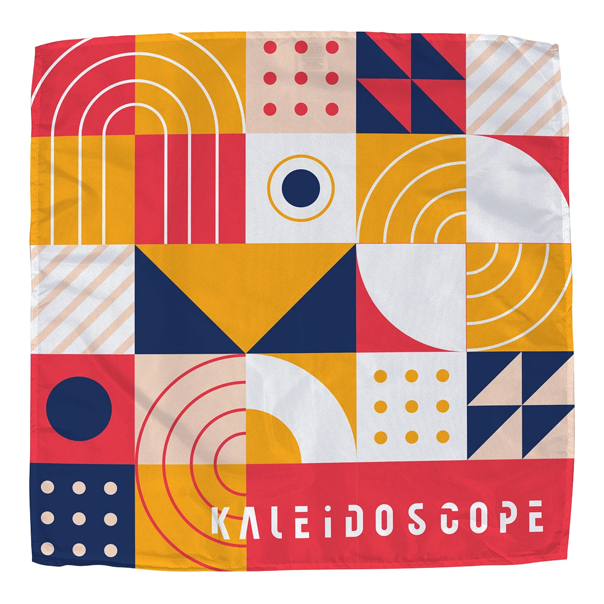 Poly Micro-Peach Bandana 21" x 21" - Full Color 1