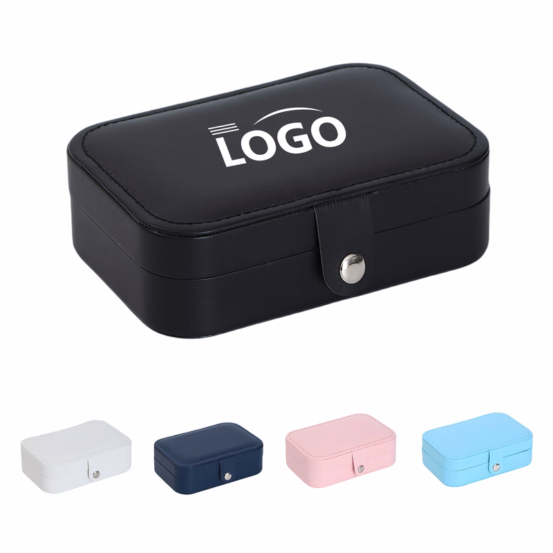 Compact PU Leather Travel Jewelry Box