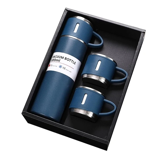 16.9oz Vacuum Insulated Bottle with 3 Cups 1