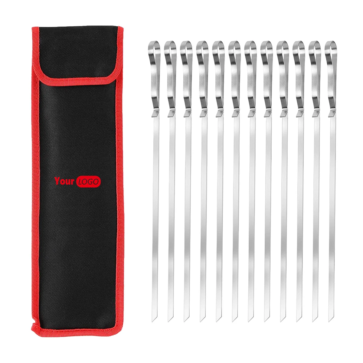 Stainless Steel BBQ Grilling Barbecue Skewers 1