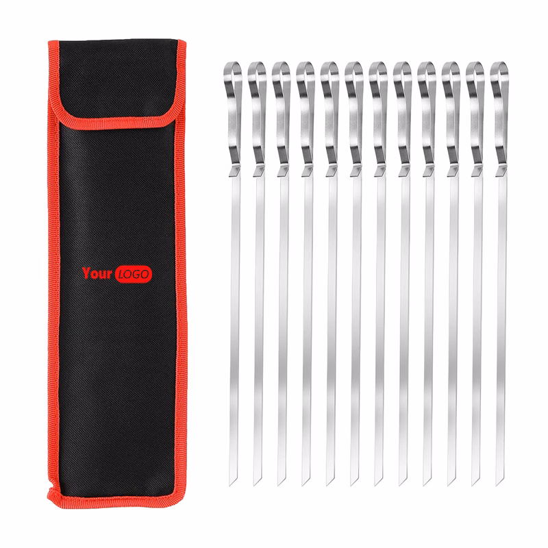 Stainless Steel BBQ Grilling Barbecue Skewers