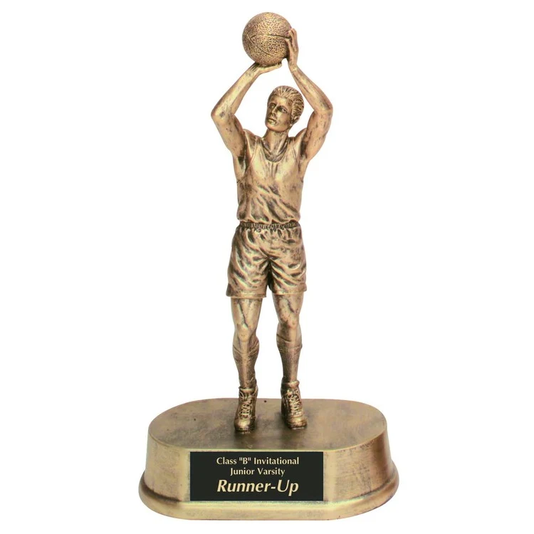 Basketball Male Antique Gold Figure Award 1