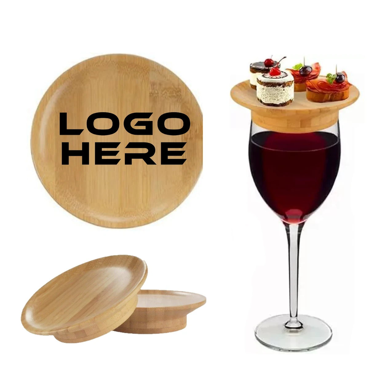 Bamboo Wine Glass Tray 1