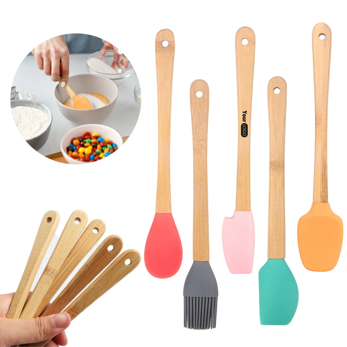 Silicone Mini Color Baking Spatula Scraper 1