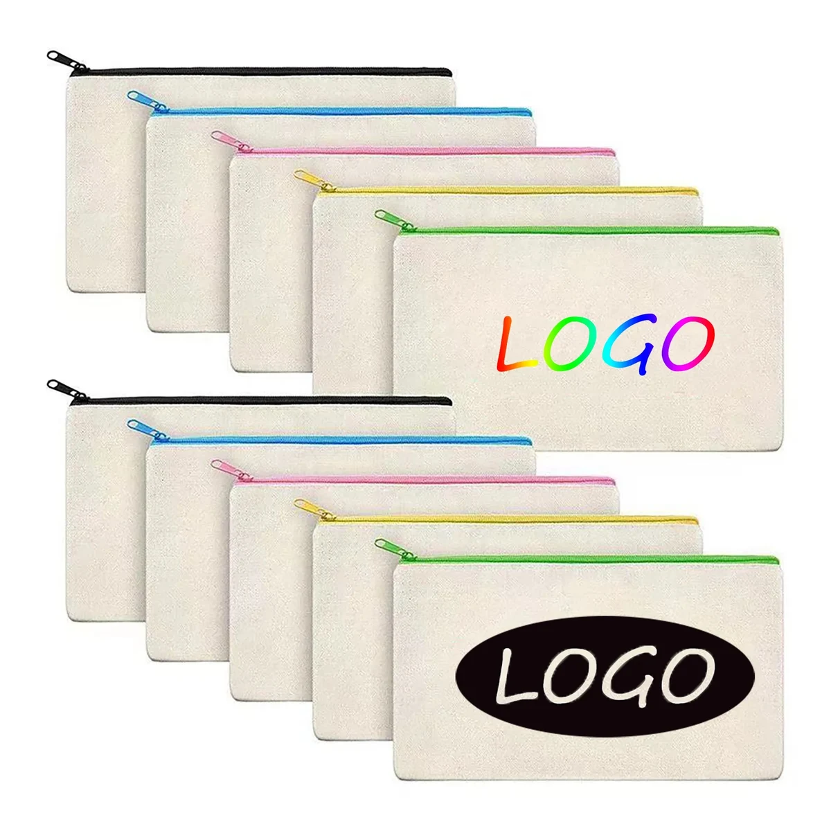 MOQ 50pcs Candy Colored Canvas Makeup Bag 1