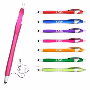 Colorful Slim Pen With Stylus