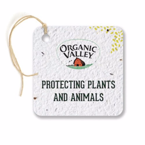 Seed Paper Product Tag, 3" square