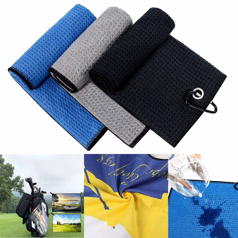 Large Full Color Sublimation Microfiber Golf Towel MOQ100pcs