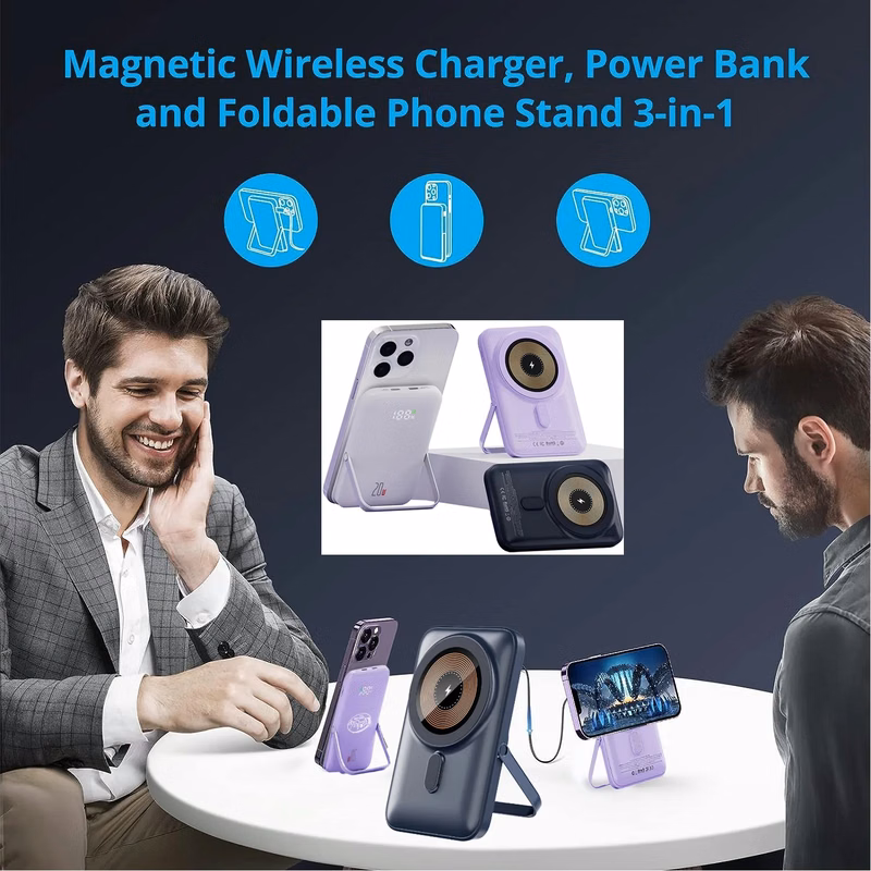 PD 20W MagSafe Battery Pack w/ LED Display & Foldable Stand