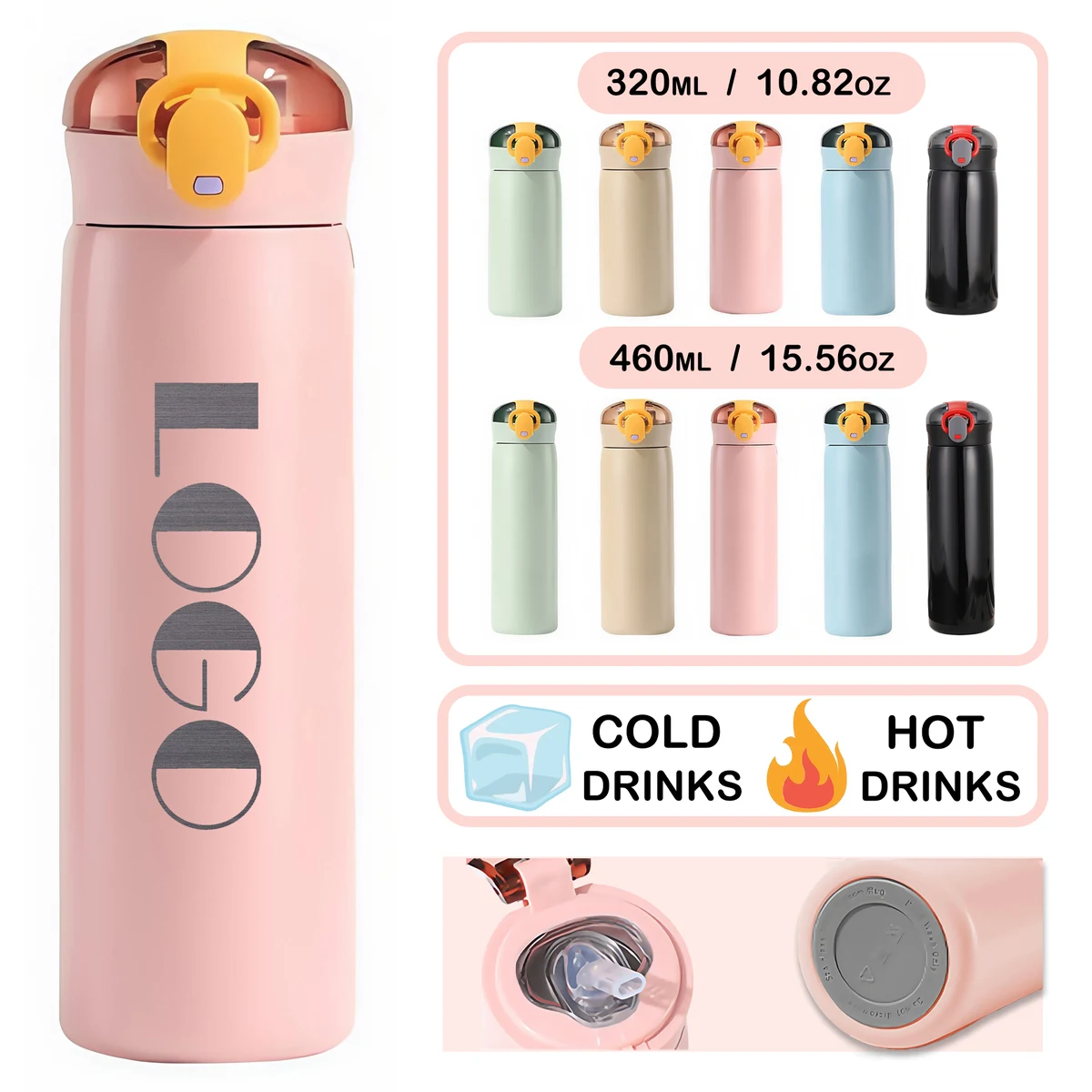 Portable large-capacity 304 stainless steel thermos 1