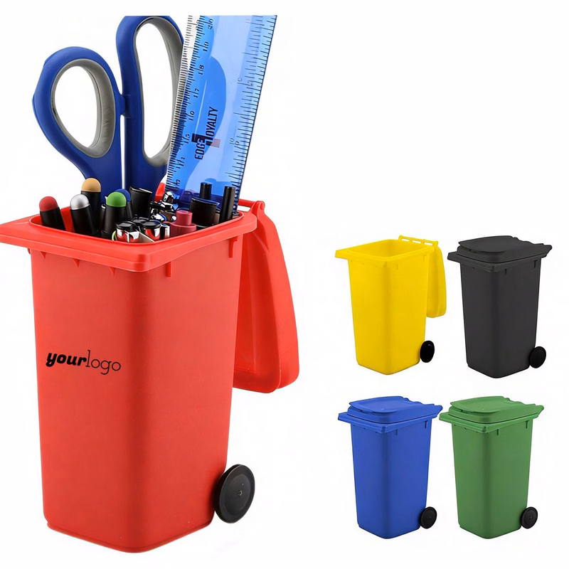 Desktop Mini Trash Bin And Pen Organizer